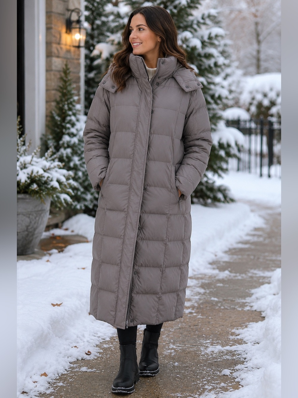 LANDS’ END Down Maxi Jacket - M
